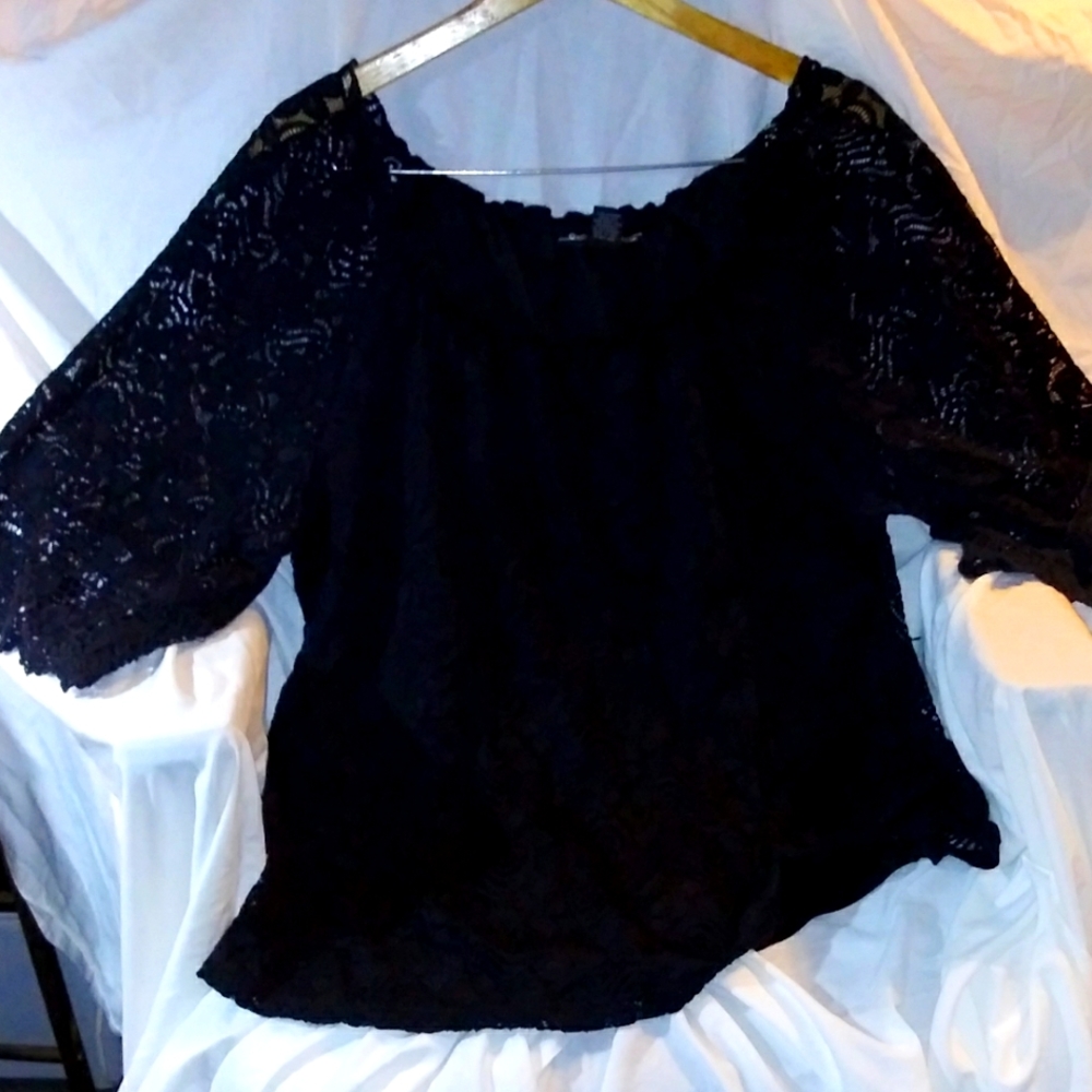 Beautiful black lace shirt